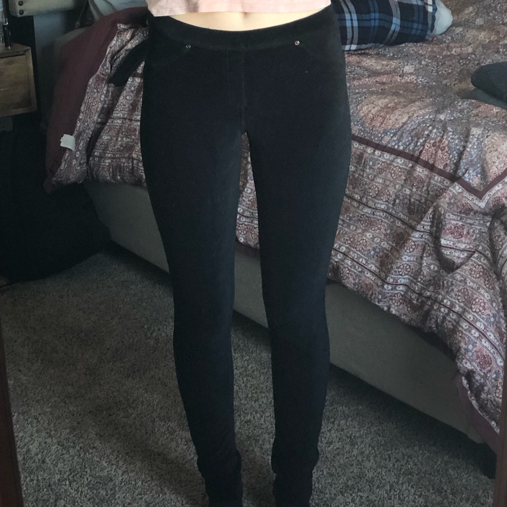 black corduroy pants